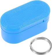 Box Portable Keychain Container Small Organizer for Medicine Durable Plastic Case with Compact Travel Storage for Capsules and Emergency Items