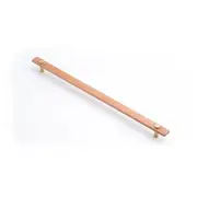 Lenah 416mm Cabinet Handle, Tasmanian Oak &amp; Brushed Gold Face Caps