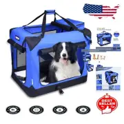 3-Door 36'' Soft-Sided Pet Carrier for Dogs & Cats - Folding Travel Crate