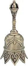 Hand Bell Metal Tone Ring - Brass Hand Bell | Alarm Hand Hold Service Call Bell | Hand Call Bell For Seniors Bedside, Teacher Classroom Bell, Dinner Bell, Tibetan Bells, Meditation Bell,, 12x5x5cm
