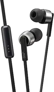 JVC HA-FX51M-B Wired in-Ear Headphones with Remote, Microphone and Carry Case, IPX4 Waterproof, Easy Operation and Tangle-Free Cable, Black/Silver