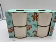 Bakeshop Ceramic 4in Christmas Gingerbread man Ramekins Set of 4 CC02B18033