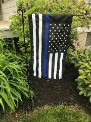 12 x 18" American Subdued Thin Blue Line Garden Flag Police Law Enforcement No