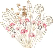 32 Pcs Reed Diffuser Sticks Set Include 21pcs Natural Rattan Wood Beads, 11 Style Fragrance Diffuser, Rattan Reed Fragrance Replacement for Home(Pink Color)