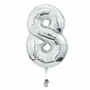 8 Shaped Number 34" Mylar Balloon, Party Decor, 1 Piece