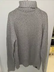 MARINE ROLL NECK JUMPER Moonbeam/ Old Silver Heather | Belstaff Knitwear 2XL