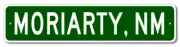 Moriarty, New Mexico Metal Wall Decor City Limit Sign - Aluminum