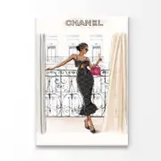 Luxury Fashion Store with Lady Print 100% Australian Made 90x120cm (Stretched Canvas)