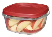 Rubbermaid Clear Plastic Square BPA-Free Food Storage Container 7 L x 3 H x 7 W