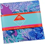 Kaffe Fassett Collective Classics Plus Royal Charm Pack 42 5-inch Squares FreeSpirit Fabrics