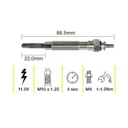 Tridon Glow Plug for Mitsubishi L200 Express MA MB MC MD SF SG SH SJ WA 2.3 2.5