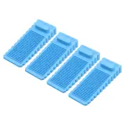 4 Pcs 1.57" TPR Non-Slip Door Stoppers for Bottom Door Stop Wedge, Blue