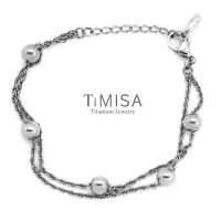 在飛比找momo購物網優惠-【TiMISA】轉圈圈 純鈦手鍊
