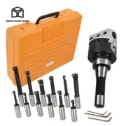 3Inch Boring Head With R8 Shank 12Pcs 3/4" Carbide Boring Bar Set For Milling