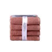 4PK Ultimate Alanya Hand Towel 550Gsm Turkish Cotton Highly Absorbant Clay