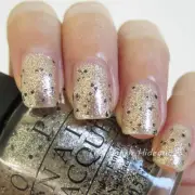 OPI - Wonderous Star - E12 Mariah Carey Holiday Silver Black Glitter Nail Polish