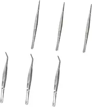 Vaguelly Garden Hand Tools Set 6pcs Stainless Steel Succulent Tweezers Small Tongs for Bonsai