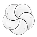 Set Of 5 Moon Shaped Ceramic Serving Plate Salad Plate, Snack Dinnerware Set