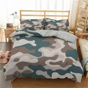 v3526 Bed Sheets Camouflage Printed Gift Duvet Cover Set Pillowcase Bedspread Bed Sheets IU3526