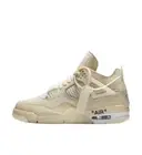 Air Jordan 4 Retro x OFF-WHITE Sail Virgil Abloh CV9388-100 Size 7.5-9