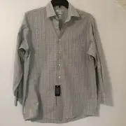 Van Heusen Men’s Size 16 32-33 Long Sleeve Button Down Shirt Regular Fit LimeNew