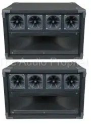 NEW Pair (2) P.A. DJ Piezo Super Tweeter Horn Stacks 5" x 15" 1200W Cab P.A. DJ