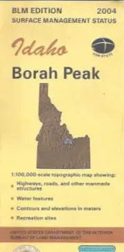 USGS 1:100,000 edition topographic map Borah Peak Idaho