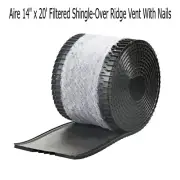 Air Vent Attic Aire 14" x 20' Filtered Shingle-Over Ridge Vent With Nails