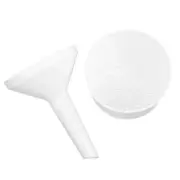 2 Pcs Funnel for Oil Bottle White Big Filter Paper Food Utensil