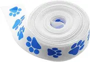 WEKAMOS 1 Roll Adorable Paw Print Ribbon for Crafting and Present Wrapping Yards Polyester Packing Ribbon for DIY Projects Party Decorations and Pet Lover