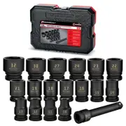 Powerbuilt 940838 Impact Socket Set, Metric, 18 Pc., 1/2 Inch Dr.