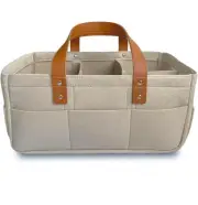 BABY DIAPER CADDY ORGANIZER BASKET WITH DIVIDERS, CAR BASKET ORGANIZER CART B2