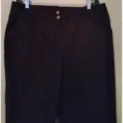 Bamboo Traders Black Capri Cotton Spandex Jean Pants Casual Slacks Women 18W