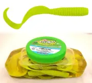 Berkley Gulp Alive Saltwater Grub 5" Pint Tub Chartreuse GASPG5-CH