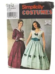 Simplicity Sewing Pattern 7312 SHIRLEY BOTSFORD Gown Costume Misses Size 10-14