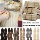 CLEARANCE 100% Russian Thick Real Tape In Remy Human Hair Extensions Skin Weft