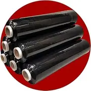 Multi Use Strong 6 Black Pallet Wraps | Tear Resistant | Water & Moisture Proof Pallet Stretch Shrink Wrap| High-Quality Easy to Use Pallet Wrap 400mm x 250m