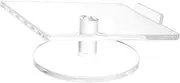 sourcing map 1 Set Clear Acrylic Speaker Stands,9x7" Tray Desktop Speaker Stand Adjustable Tilt 10° Angles Universal Small Speaker Stand Elevated Sound for Studio and Home Theaters Cinema