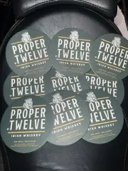Proper Twelve Irish Whiskey Coasters (set Of 10) Double Sided. Free Shipping