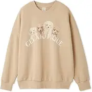 gelato pique(ジェラート ピケ) PWCT251301 Women's Toy Poodle Fleece Pullover