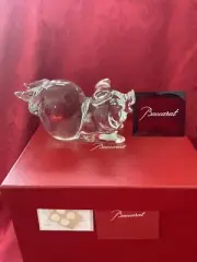 NIB FLAWLESS 6” Glass BACCARAT France LTD #643/850 Crystal JOLLY PIG HOG Figure