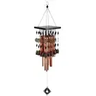 Wind Chime With 28 Metal Tubes Copper Bells & Beads Feng Shui For Money Drawing