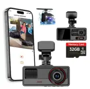 Dash Cam Front and Rear Inside, 3 Channel Dash Camera for Cars, 1080P Dashcam...
