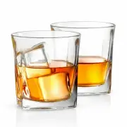 JoyJolt Luna Old Fashioned Whiskey Glasses Cocktail 10.5 oz Set of 4 NEW 2 Boxes
