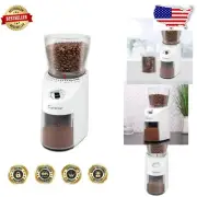 Precision Infinity PLUS Coffee Grinder - 120V Conical Burr Grinder in White