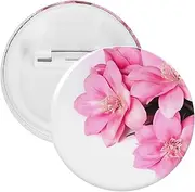 [YTLKGFP] Buttons Badge 5 Pcs Beautiful Flowers Printed Button Pins Decorations Tinplate Round Badge for Clothes Bags Hats Jeans And More, 2.3 inch, plastic tinplate, no gemstone