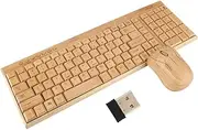 Wireless Keyboard and Mouse,Anti-Static-Radiation Wireless Ultra-Thin Bamboo Wooden Keyboard Mouse Comb Waterproof Decoration Wireless Comb