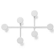 Nordic Wall Hanger Clothes Storage Organizer Coat Metal Multifunctional Hanger Entrance Wall Decoration B White