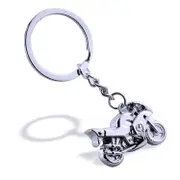 Solid Motorcycle Keychain- Silver