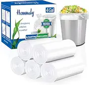 4 Gallon Trash can Liners,Small Clear Garbage Bags,Extra Strong 4 5 Gal Trash Bag,Fit liters Trash Bin Liners for Home Office Kitchen(Clear)